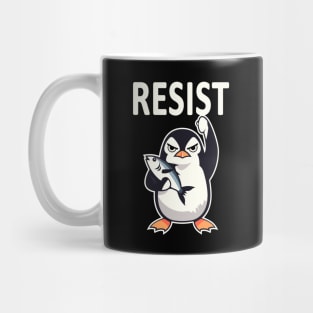 Penguins Resist, Protest Penguins, Penguins Against Tariffs Mug